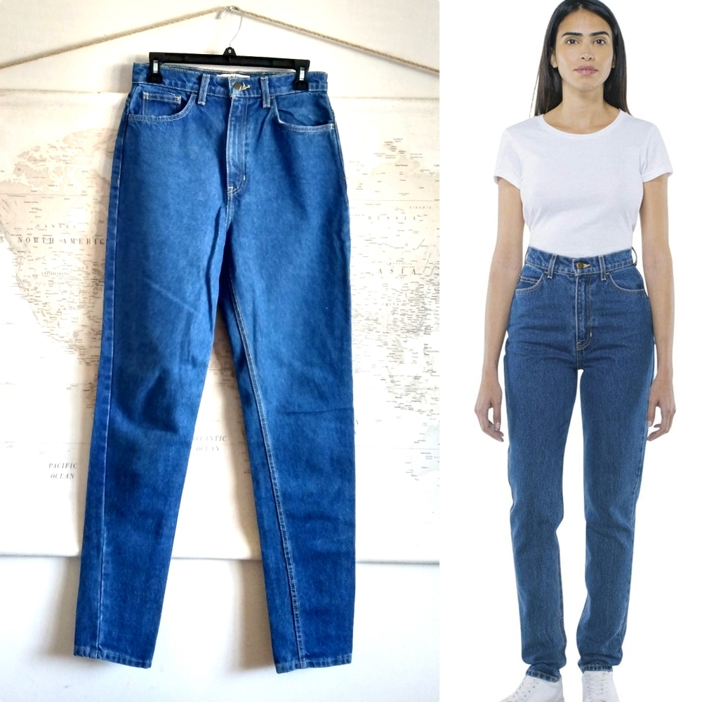 *SOLD* American Apparel High Waisted Jean in Dark Wash, Size 28"